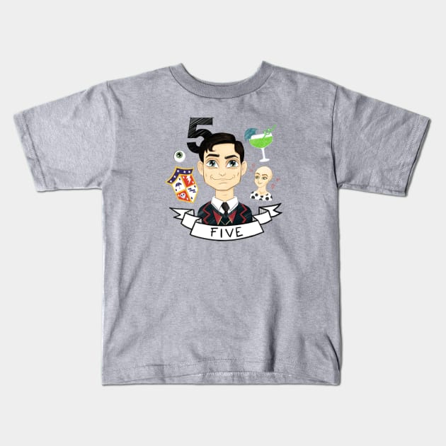 Number Five - The Umbrella Academy Kids T-Shirt by conshnobre